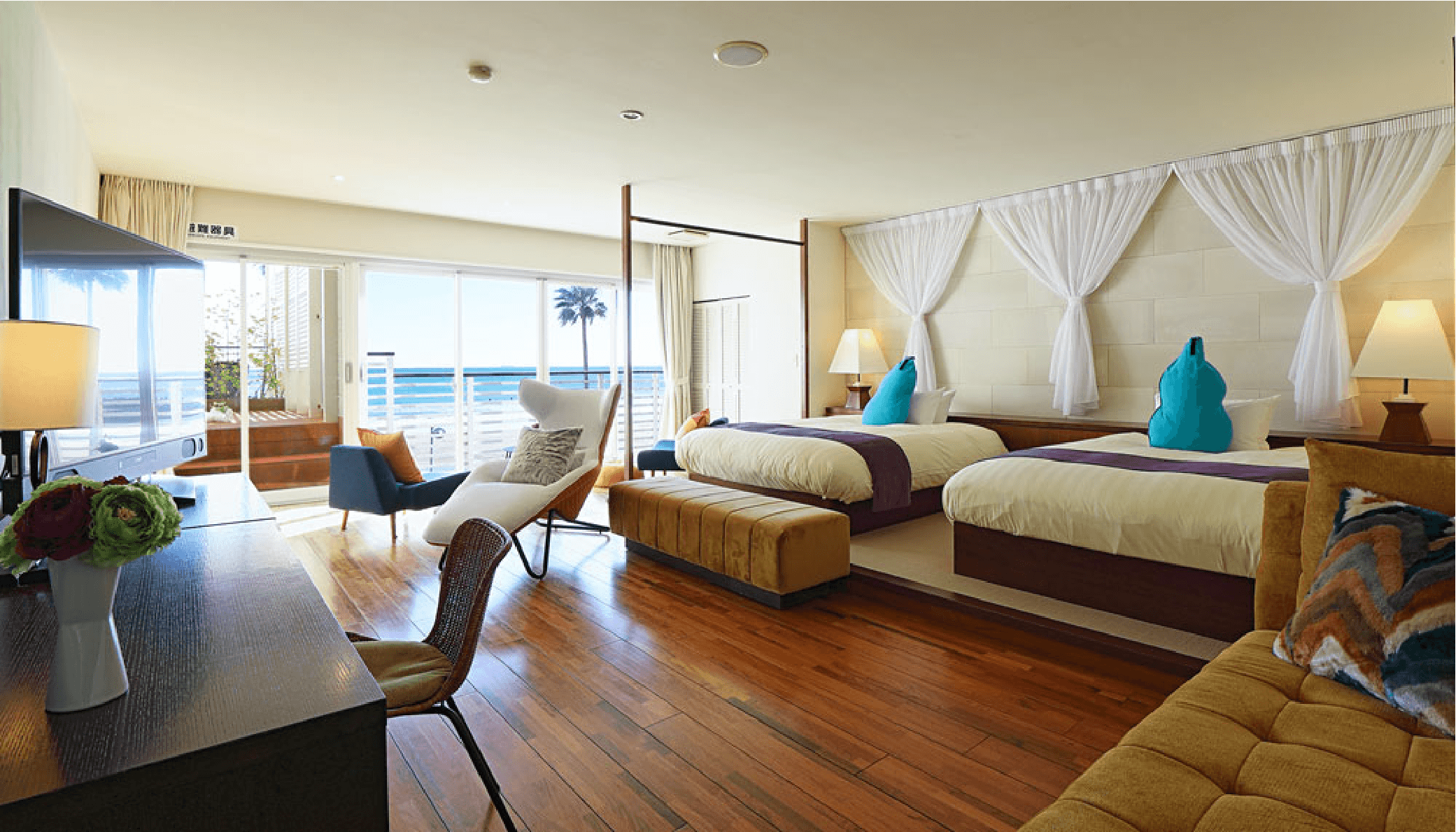 露天ジェットバス付 デラックスツインルーム